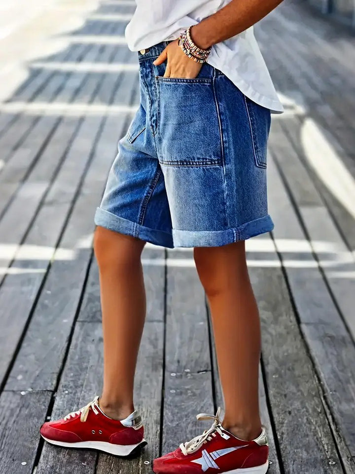 Women's Shorts with Patch Pockets