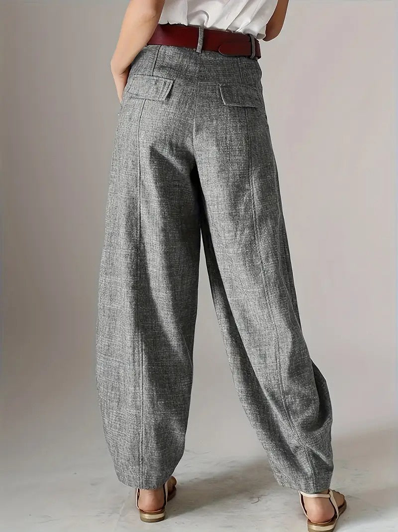 Women's Wide-Leg Pants with Pockets